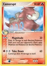 Camerupt #36/110 Pokémon card from EX Holon Phantoms