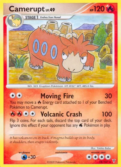 Camerupt #18 Pokémon card from Supreme Victors
