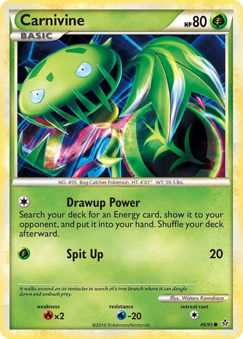 Carnivine #46/95 Pokémon card from Unleashed