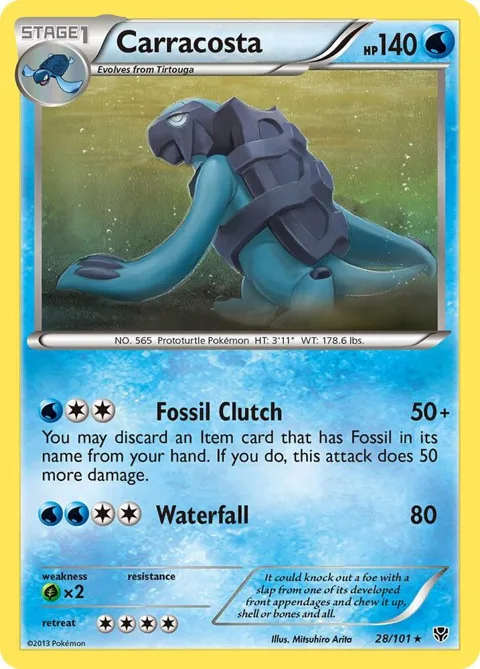 Carracosta #28/101 Reverse Holofoil Pokémon card from Plasma Blast