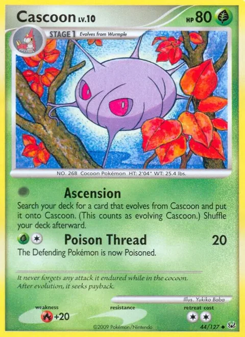 Cascoon #44/127 Pokémon card from Platinum
