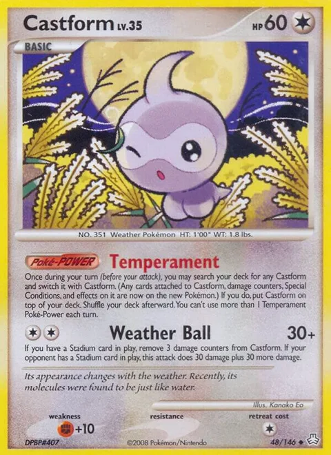 Castform #48/146 Pokémon card from Legends Awakened
