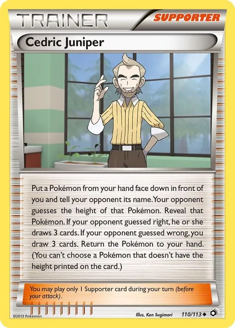 Cedric Juniper #110/113 Reverse Holofoil Pokémon card from Legendary Treasures