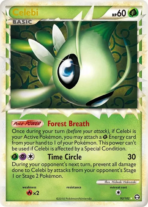 Celebi Prime #92/102 Holofoil Pokémon card from Triumphant