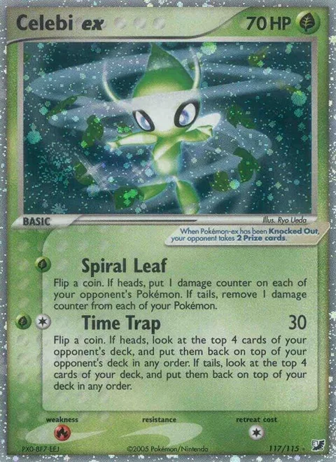 Celebi ex #117/115 Holofoil Pokémon card from EX Unseen Forces