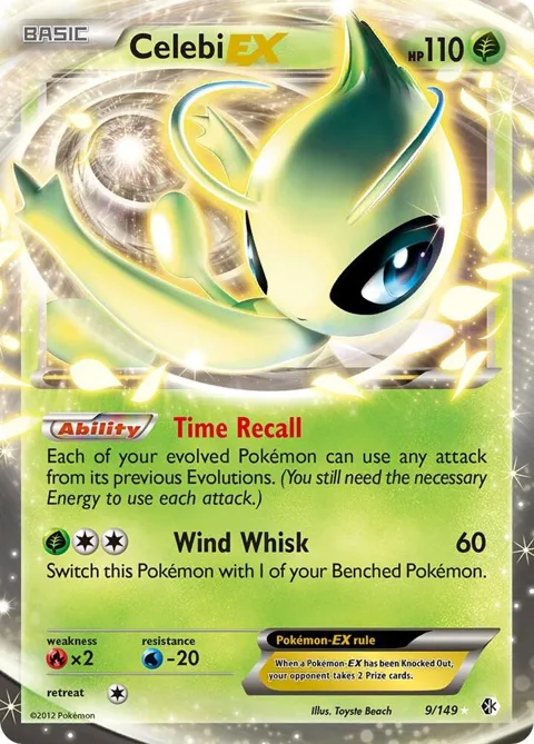 Celebi EX #9/149 Holofoil Pokémon card from Boundaries Crossed
