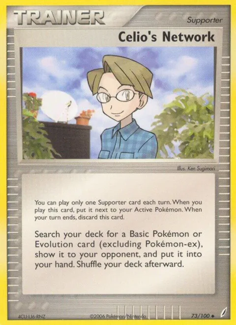 Celio's Network #73/100 Pokémon card from EX Crystal Guardians