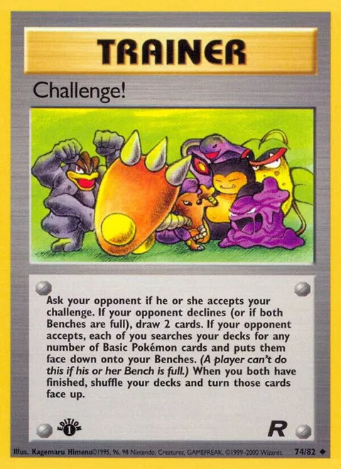 Challenge! #74/82 1st Edition Pokémon card from Team Rocket