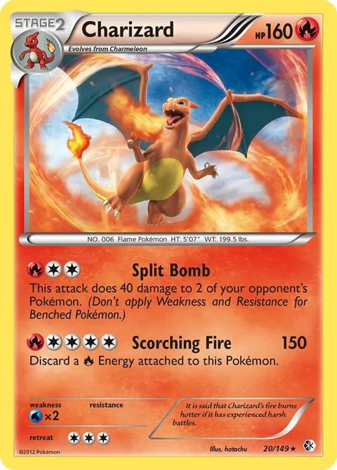 Charizard #20/149 Holofoil Pokémon card from Boundaries Crossed