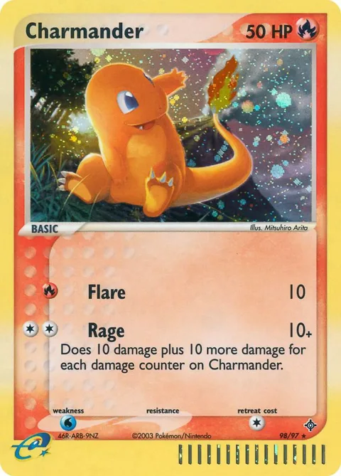 Charmander #98/97 Holofoil Pokémon card from EX Dragon