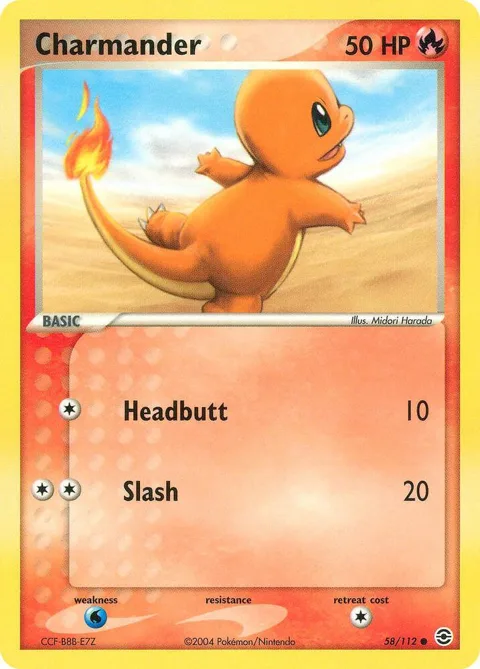 Charmander - 058/112 #58/112 Pokémon card from EX FireRed & LeafGreen