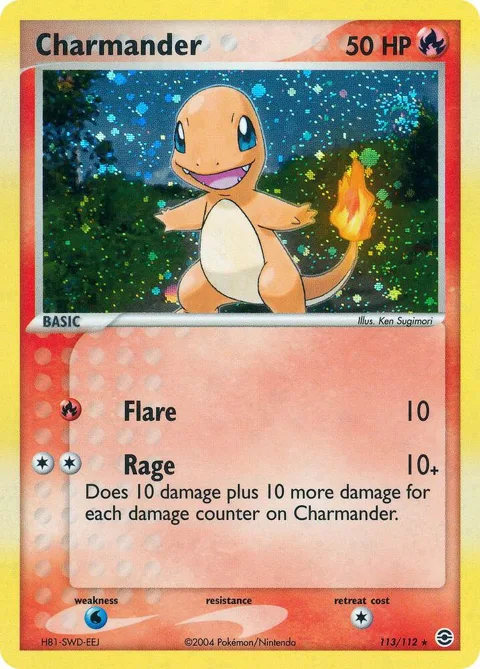 Charmander #113/112 Pokémon card from EX FireRed & LeafGreen