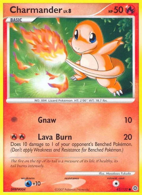 Charmander #82/132 Reverse Holofoil Pokémon card from Secret Wonders