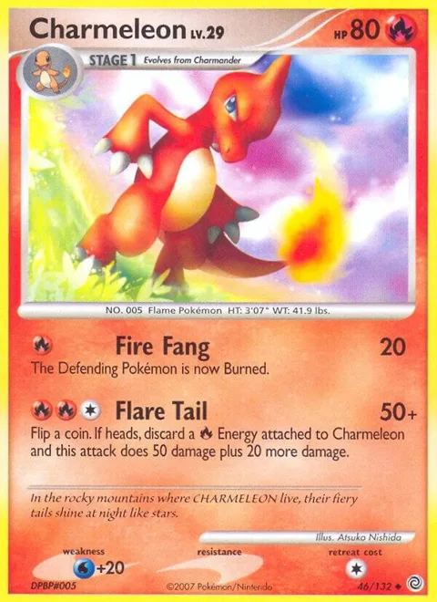 Charmeleon #46/132 Pokémon card from Secret Wonders