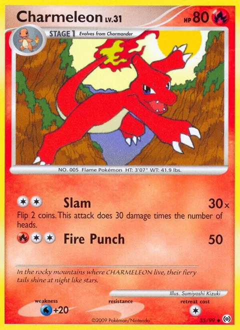 Charmeleon #35/99 Pokémon card from Arceus