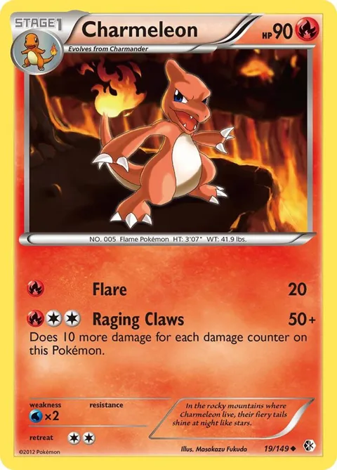 Charmeleon #19/149 Pokémon card from Boundaries Crossed