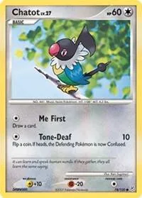 Chatot #74/130 Pokémon card from Diamond and Pearl