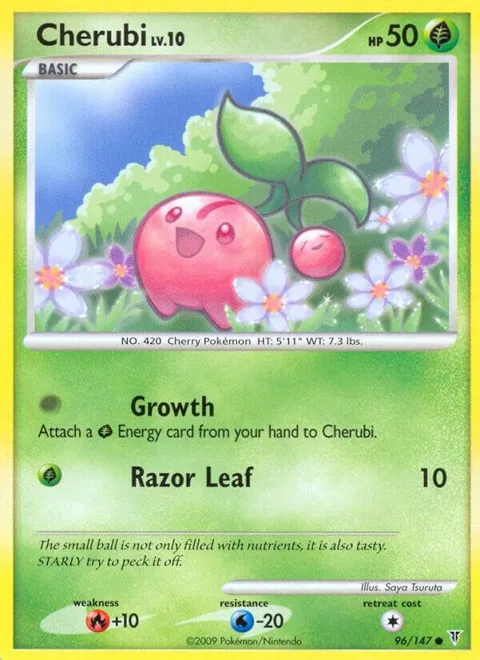 Cherubi #96 Reverse Holofoil Pokémon card from Supreme Victors