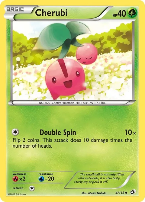 Cherubi #4/113 Reverse Holofoil Pokémon card from Legendary Treasures