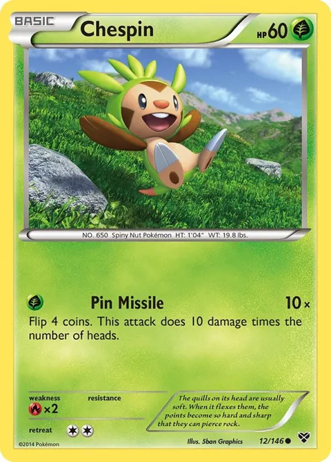 Chespin #12/146 Pokémon card from XY Base Set