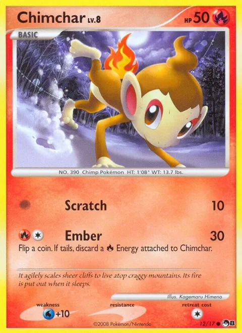 Chimchar #012/017 Pokémon card from POP Series 8