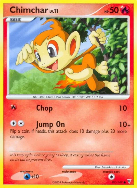 Chimchar #97 Pokémon card from Supreme Victors