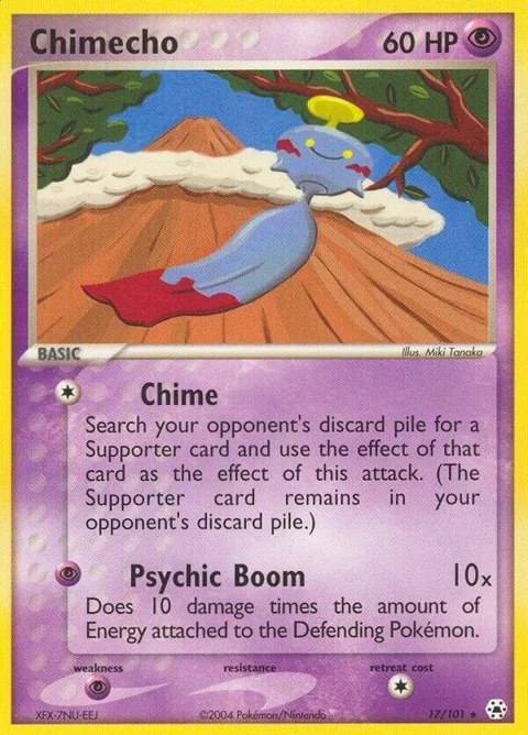 Chimecho #17/101 Reverse Holofoil Pokémon card from EX Hidden Legends