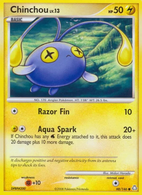 Chinchou 88 #88/146 Reverse Holofoil Pokémon card from Legends Awakened