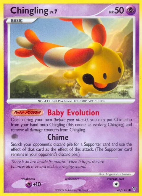 Chingling #98 Reverse Holofoil Pokémon card from Supreme Victors