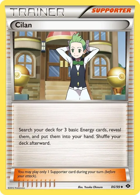 Cilan #86/99 Reverse Holofoil Pokémon card from Next Destinies