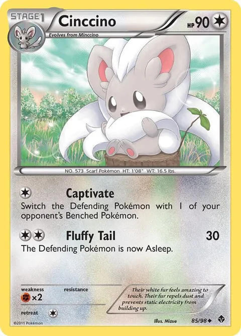 Cinccino #85/98 Pokémon card from Emerging Powers