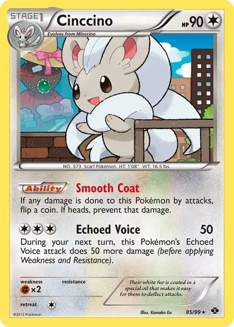 Cinccino #85/99 Reverse Holofoil Pokémon card from Next Destinies