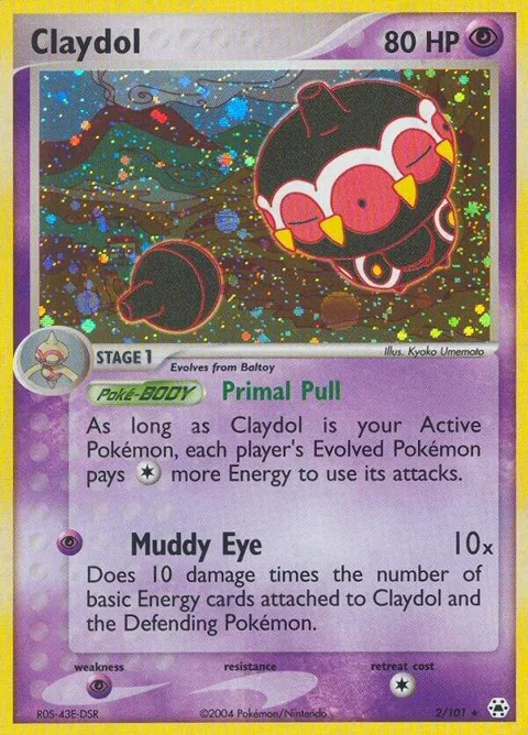 Claydol #2/101 Reverse Holofoil Pokémon card from EX Hidden Legends