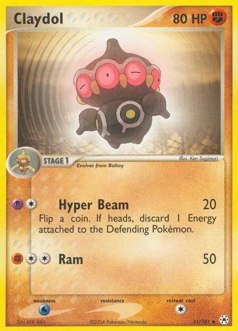 Claydol #31/101 Pokémon card from EX Hidden Legends