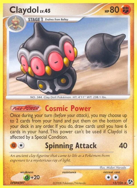 Claydol #15/106 Pokémon card from Great Encounters