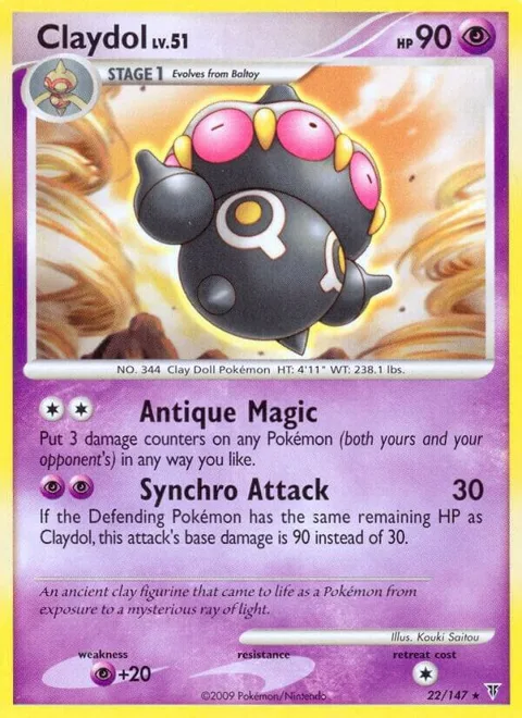 Claydol #22 Reverse Holofoil Pokémon card from Supreme Victors