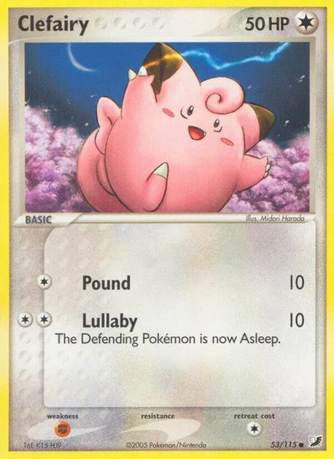 Clefairy #53/115 Pokémon card from EX Unseen Forces