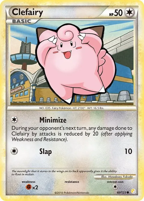 Clefairy #60/123 Pokémon card from HeartGold SoulSilver