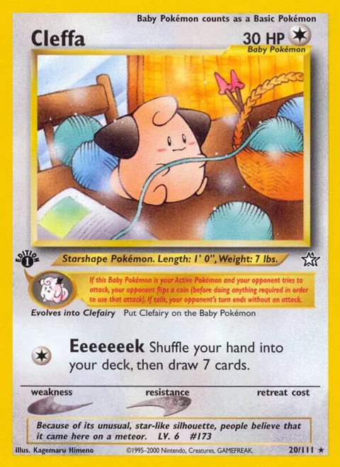 Cleffa #020/111 Unlimited Pokémon card from Neo Genesis