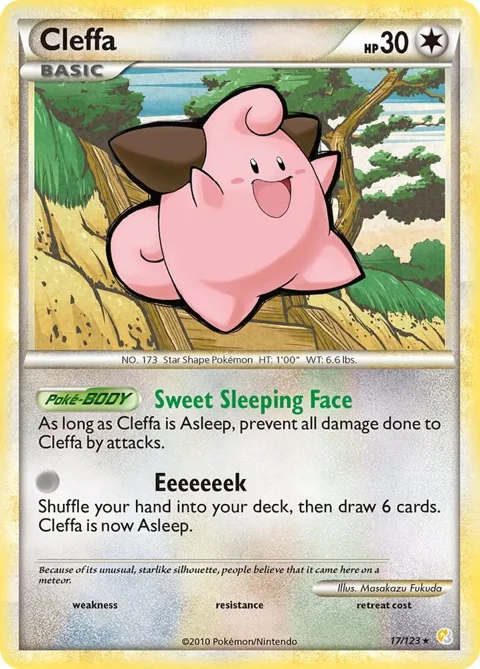 Cleffa #17/123 Pokémon card from HeartGold SoulSilver