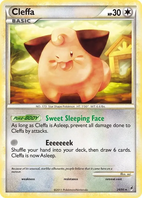 Cleffa #24/95 Reverse Holofoil Pokémon card from Call of Legends