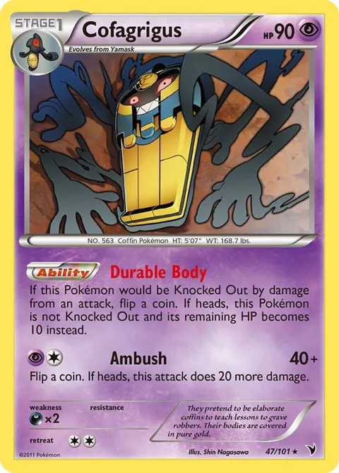 Cofagrigus 47 #47/101 Pokémon card from Noble Victories