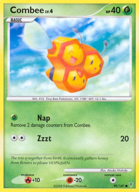 Combee #99 Reverse Holofoil Pokémon card from Supreme Victors