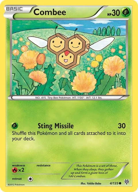Combee #4/135 Pokémon card from Plasma Storm