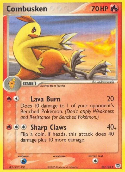 Combusken #25/106 Pokémon card from EX Emerald
