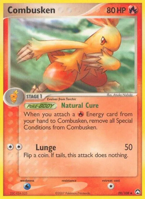 Combusken #29/108 Pokémon card from EX Power Keepers