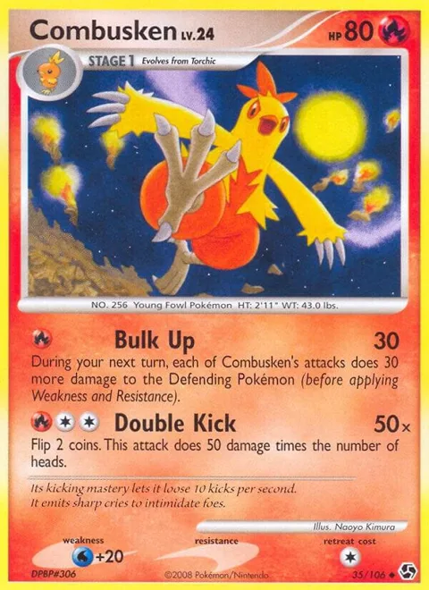 Combusken #35/106 Reverse Holofoil Pokémon card from Great Encounters