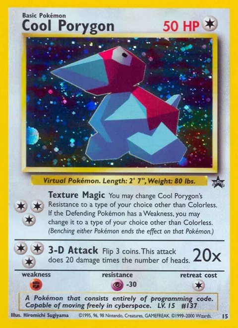 Cool Porygon #15/53 Holofoil Pokémon card from WoTC Promo
