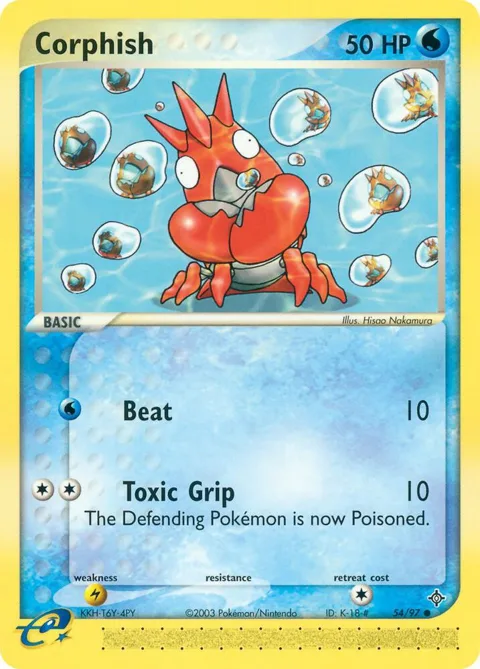 Corphish #54/97 Pokémon card from EX Dragon