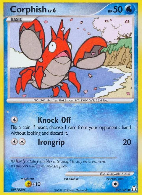 Corphish #89/146 Reverse Holofoil Pokémon card from Legends Awakened